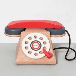 Hearth and Hand Magnolia Toy Wooden  Vintage Style Rotary Phone (NWT)